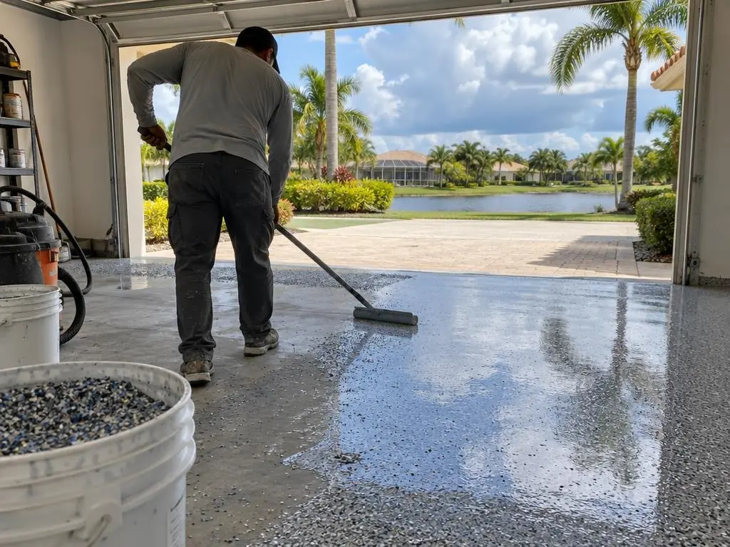 Epoxy Flake Floors in Davie, FL